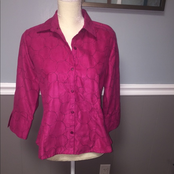 Sag Harbor Tops - Sag Harbor Magenta Blouse